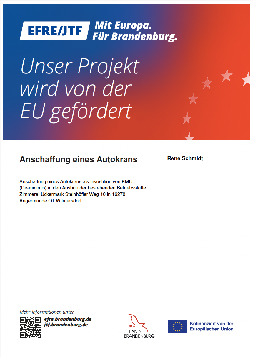 Projektanzeige Zimmerei Uckermark